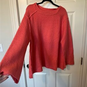 Zara knit Women's Coral oversized Sweater- size medium
